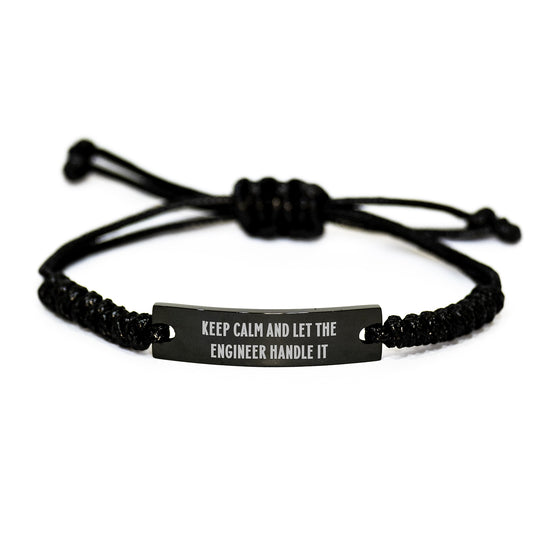 Unique Engineer Rope Bracelet Gifts from Family for Birthday Keep 'Calm And Let The Engineer Handle It' Men Women Friends Coworkers - Image 1