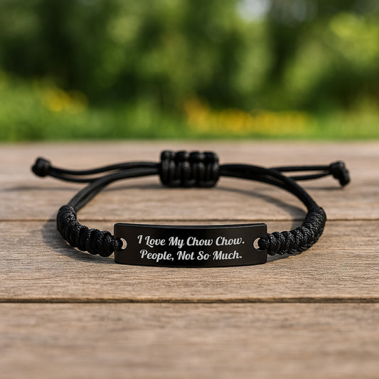 Chow Chow Dog Rope Bracelet Funny Valentine's Unique Gifts from Men to Chow Chow Dog Lovers - Image 2
