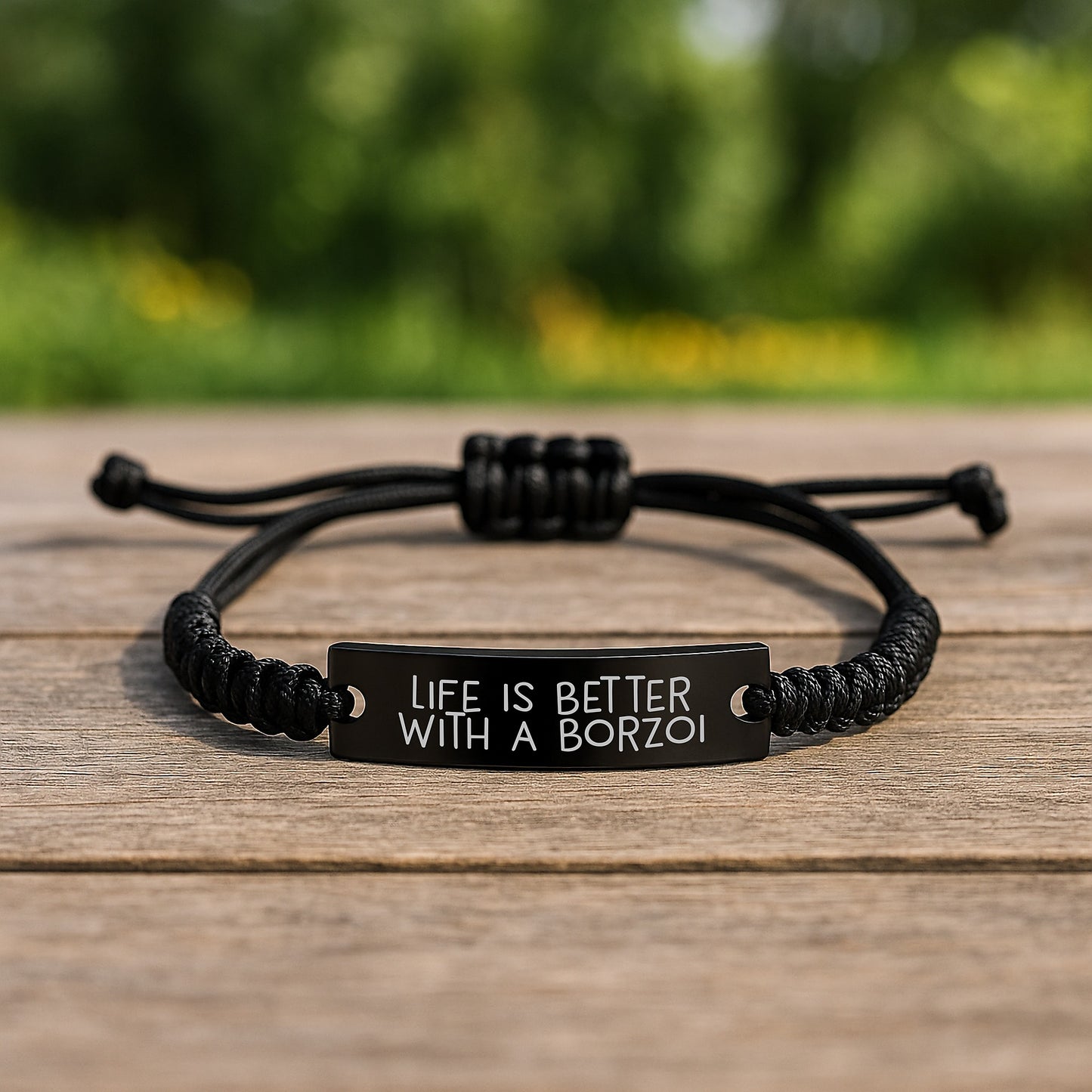 Borzoi Dog Lover Gifts Rope Bracelet for Men Women Friends Family - Inspirational Quote Life Is Better With A Borzoi - Valentine's Unique Gifts from Friends to Friends - Image 2