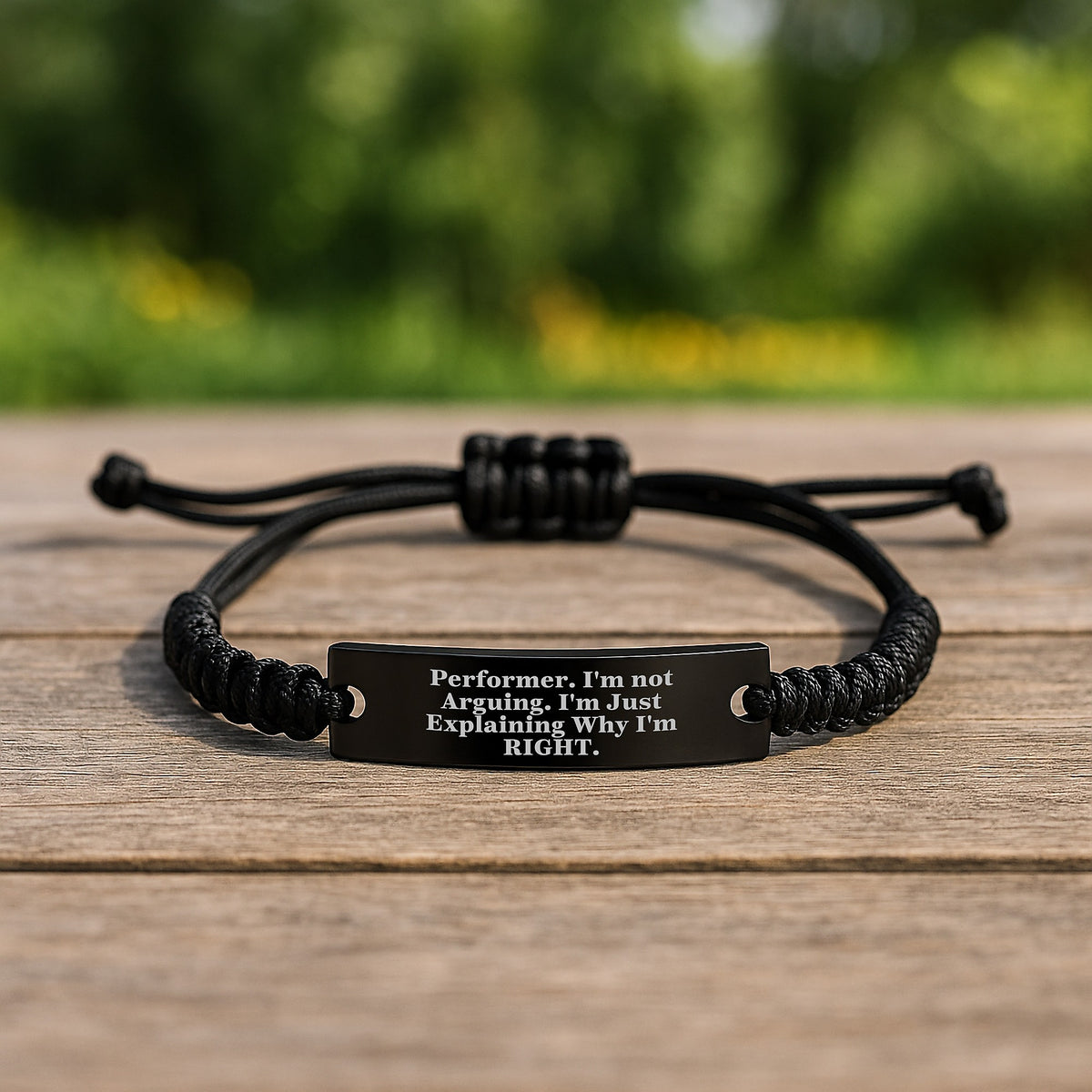 Funny Performer Rope Bracelet Gifts from Friends for Men on Birthday Unique Gifts - Image 2