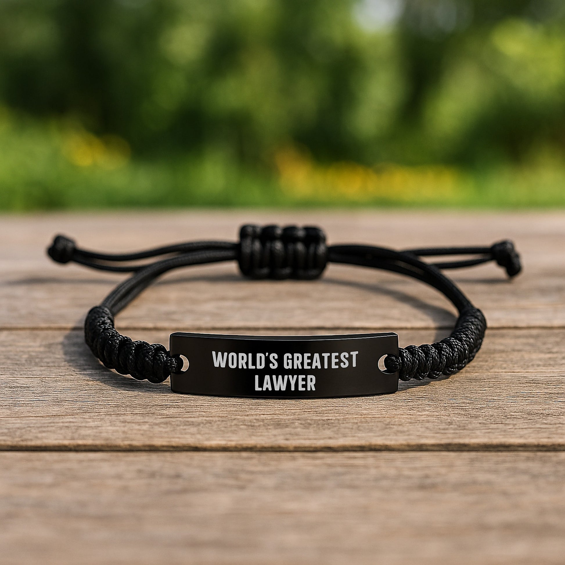 Birthday Gift for Her Lawyer Rope Bracelet – World's Greatest Lawyer - Image 2
