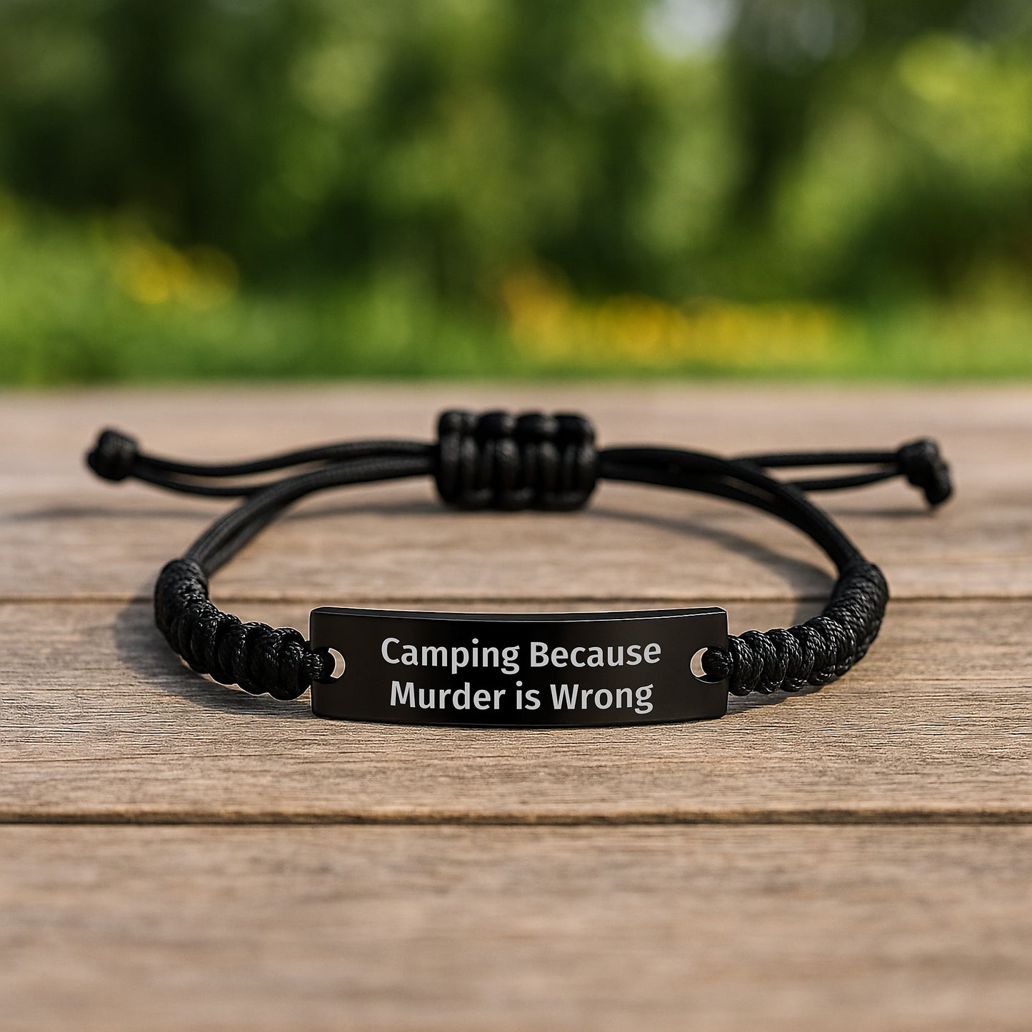 Camping Rope Bracelet Funny Quote Gifts from Friends for Camping Enthusiasts, Funny Camping Birthday Unique Gifts for Men, Women, Family, Friends - Image 2
