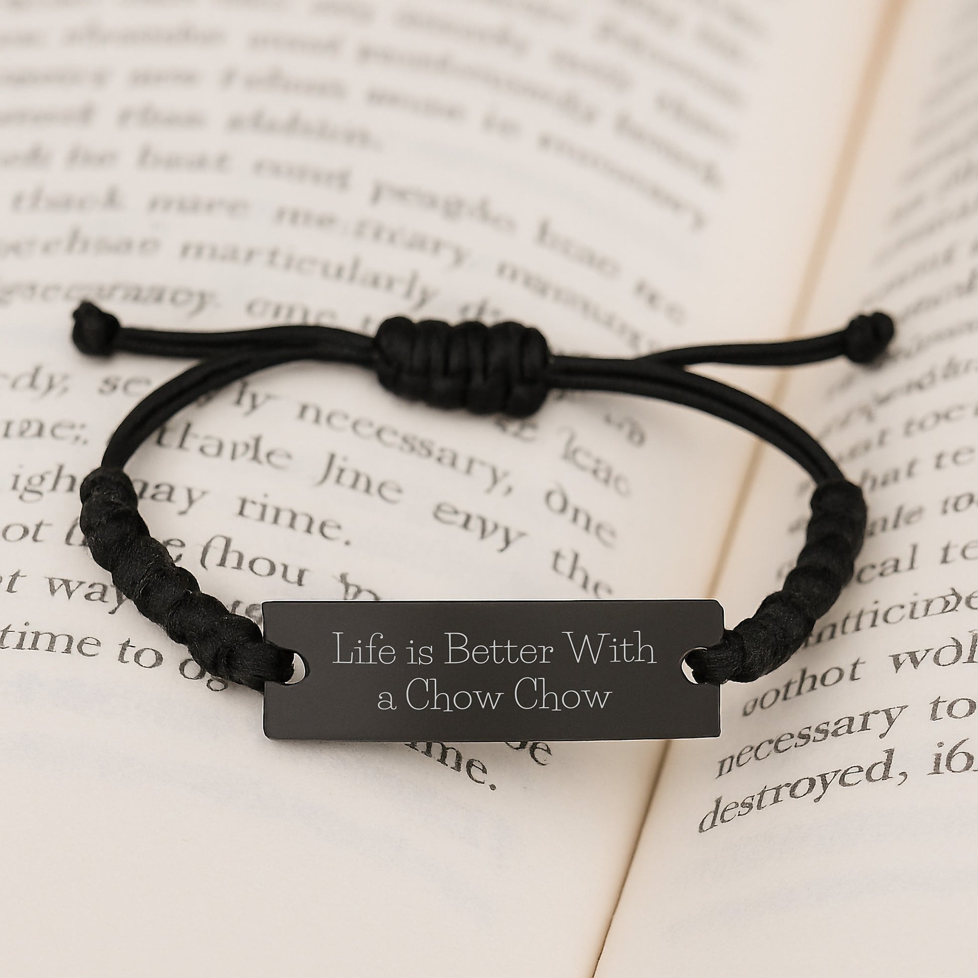 Chow Chow Dog Rope Bracelet Gifts, Life Is Better With A Chow Chow Funny Quote, Valentine's Unique Rope Charm for Men, Women, Family - Image 3
