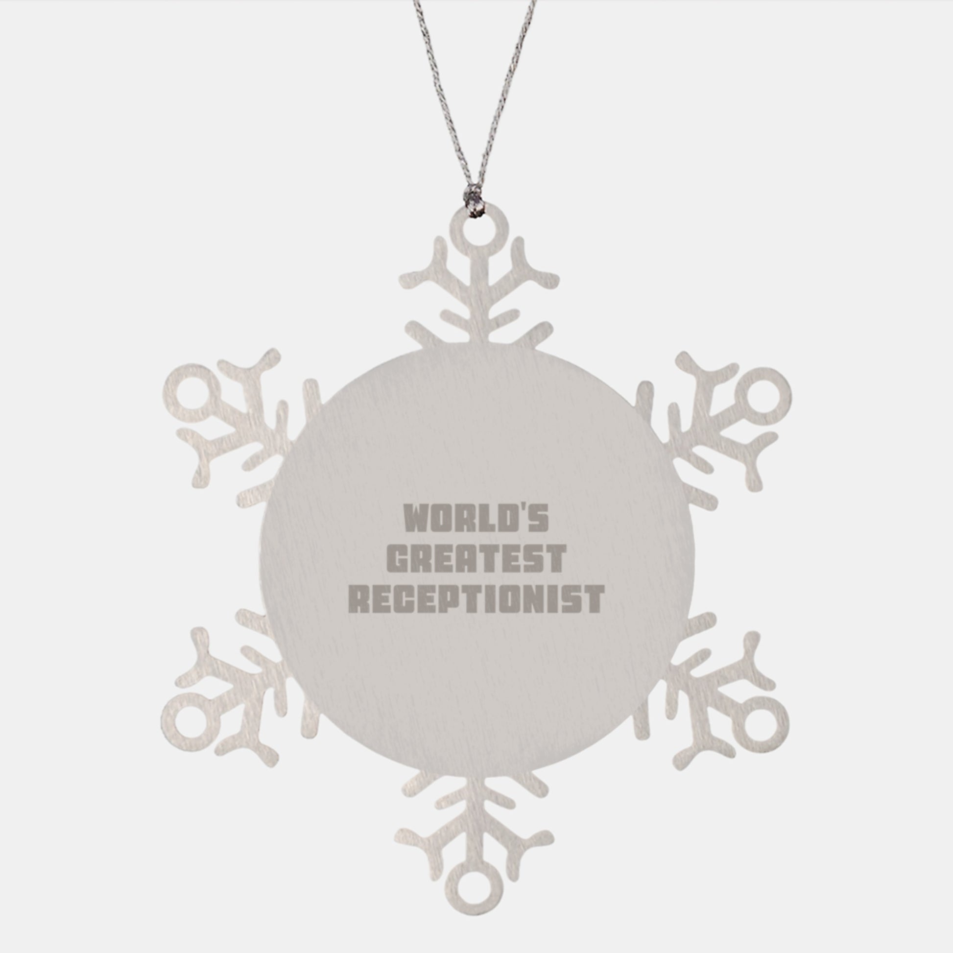 Receptionist Favorite Snowflake Ornament for Kids Christmas Gift - Image 1