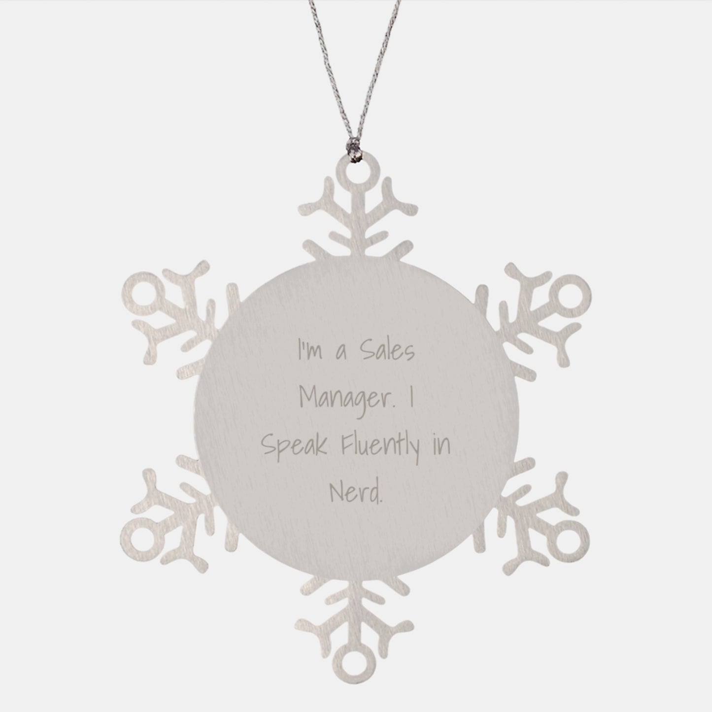 Funny Sales Manager Quotes Gifts from Friends for Sales Manager Snowflake Ornament, Christmas Unique Decorations for Men, Women, Coworkers, Family - Image 1