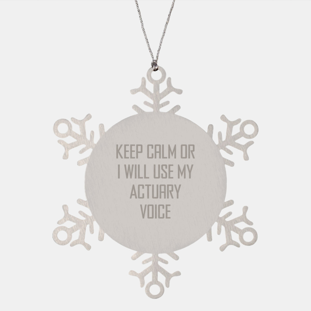Actuary Snowflake Ornament Keepsake for Him Christmas Holiday Gift - Image 1