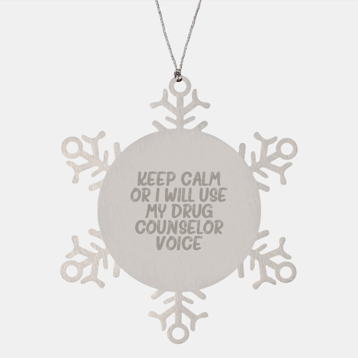 Funny Drug Counselor Snowflake Ornament Gifts from Friends to Men or Women on Christmas Unique Presents - Image 1