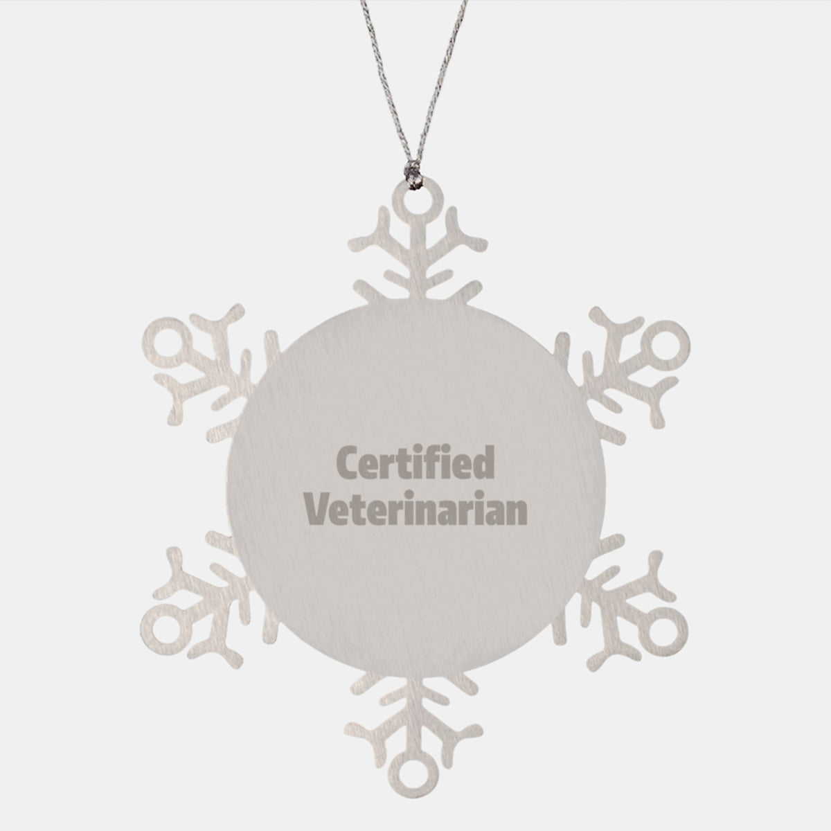 Funny Veterinarian Gifts from Men - Christmas Unique Snowflake Ornament for Veterinarian Friends, Coworkers, or Family - Image 1