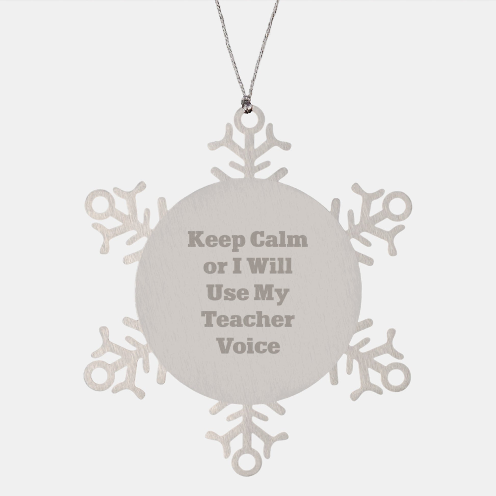 Gifts for Teachers, Funny Snowflake Ornaments, Christmas Unique Gifts, Teacher Voice, Gifts from Friends to Teacher - Image 1