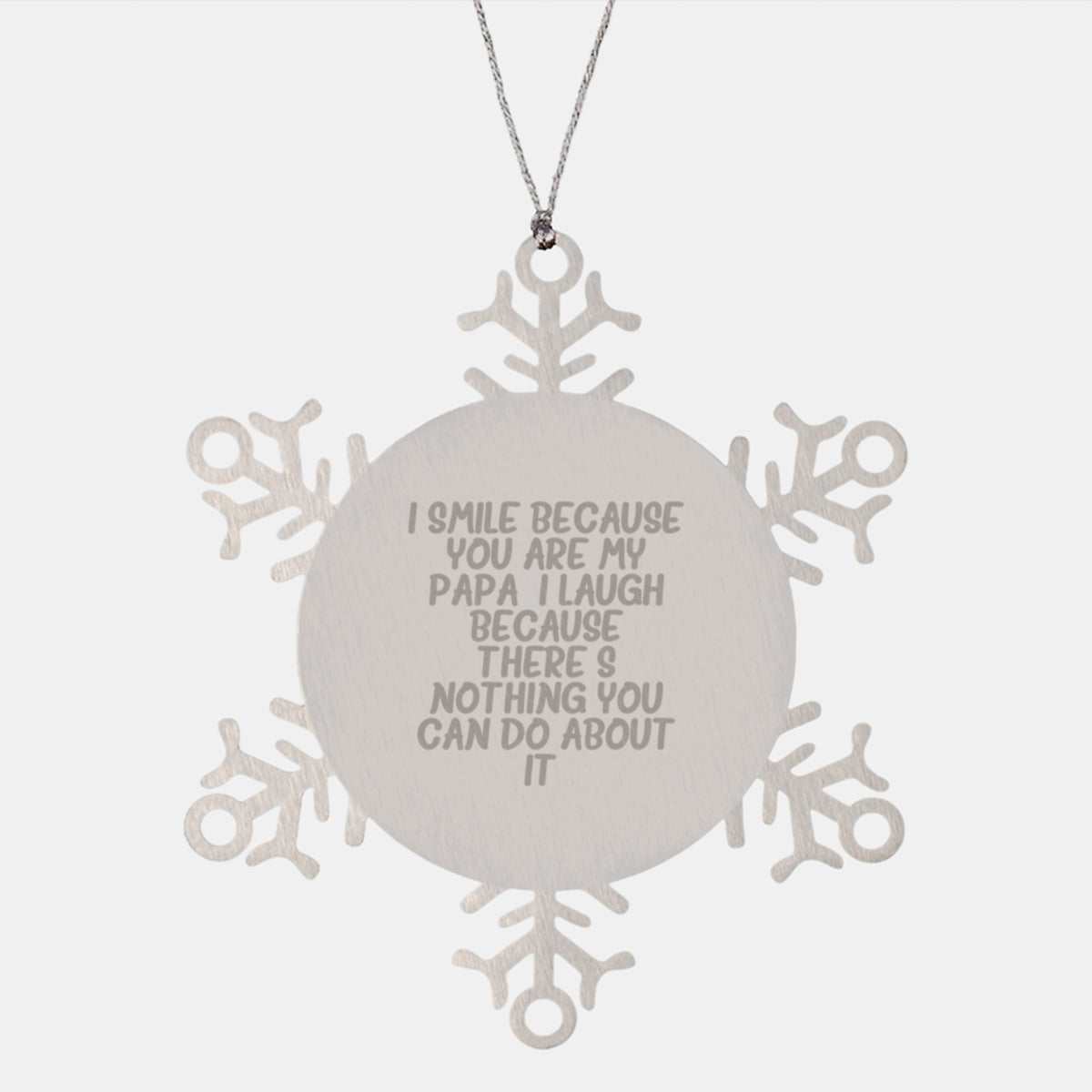 Funny Papa Gifts from Men to Papa Snowflake Ornament Unique Christmas Unique Gifts for Papa - Image 1