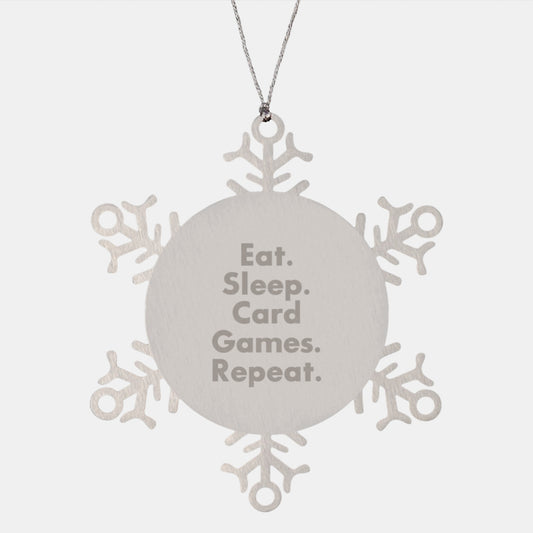 Funny Card Games Gifts for Men from Friends - Snowflake Ornament Christmas Unique Gifts - Image 1
