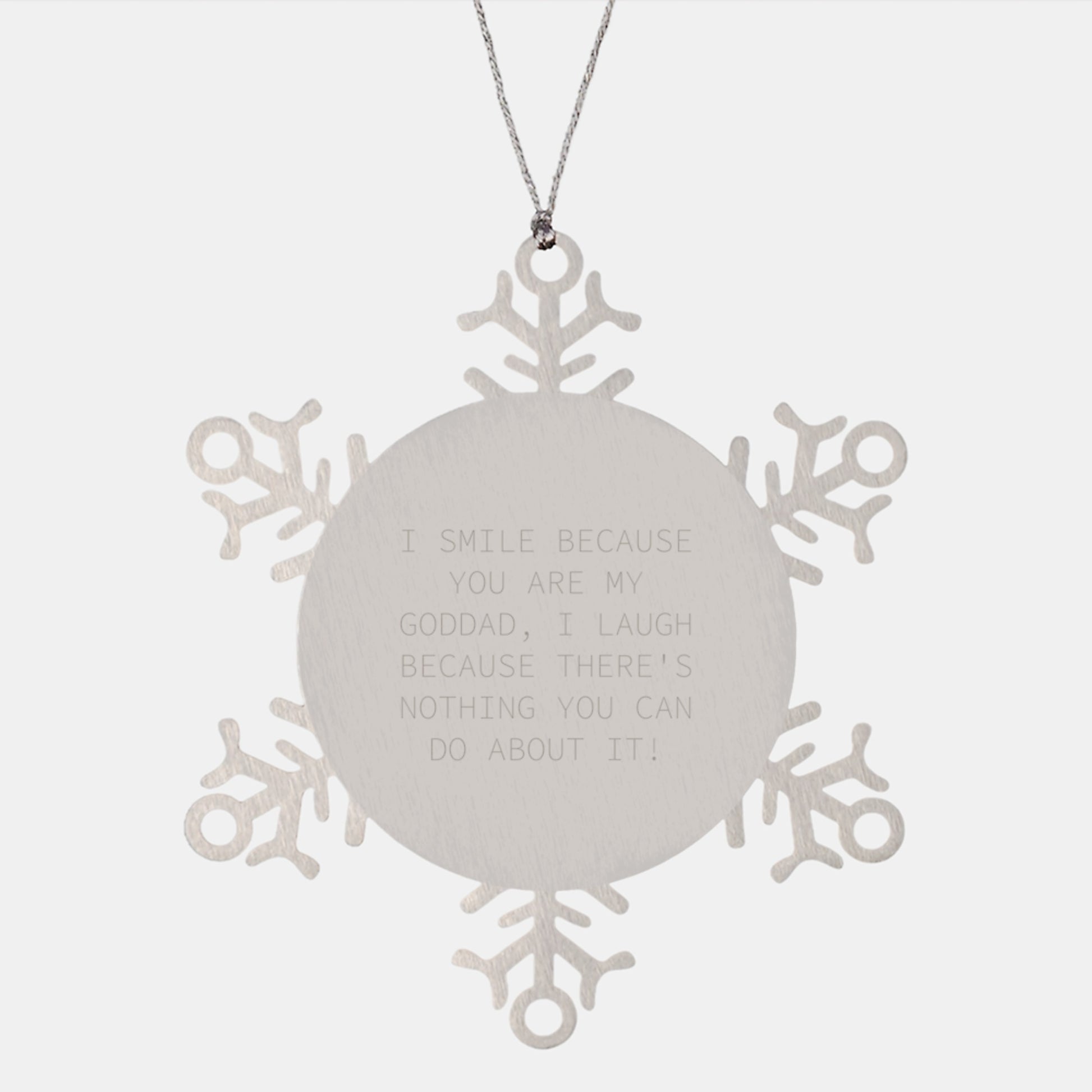 Playful Goddad Christmas Ornament Gift for Friends - Image 1