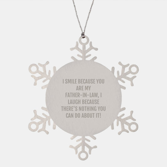 Father-in-law Keepsake Snowflake Ornament for Him Christmas Gift - Image 1