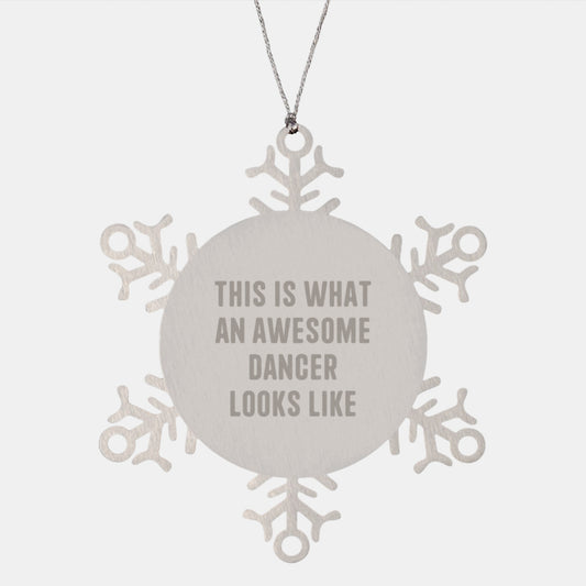 Funny Dancer Gifts for Dancers, Unique Christmas Unique Gifts from Friends to Dancers, Dancer Snowflake Ornament - Image 1