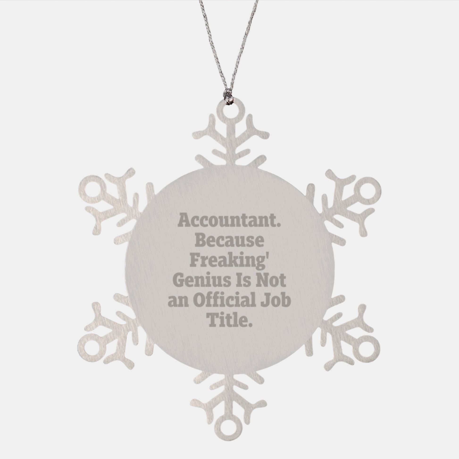 Funny Accountant Gifts, Snowflake Ornament for Men, Women, Coworkers, Unique Christmas Unique Gifts from Friends, Family to Accountant - Image 1