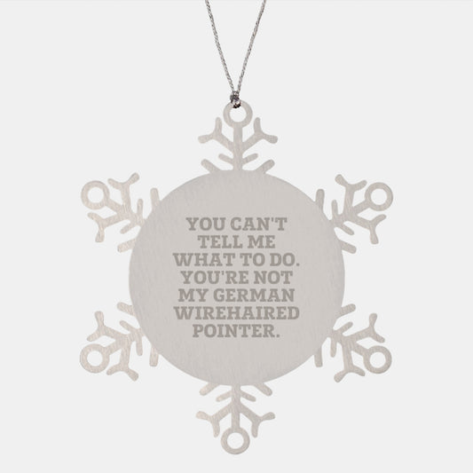Funny German Wirehaired Pointer Dog Snowflake Ornament Gifts from Family for Christmas Unique Gifts - Image 1