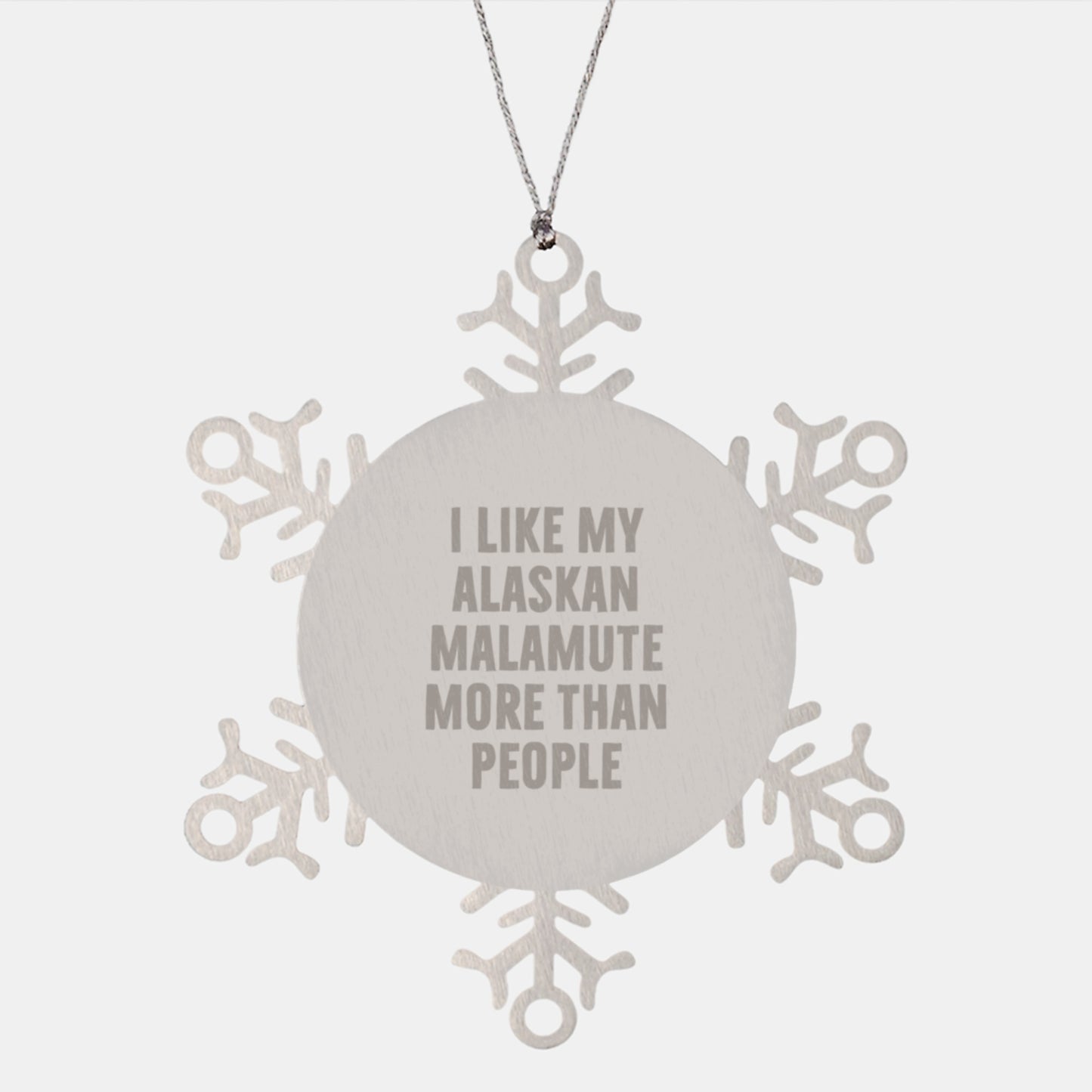 Alaskan Malamute Dog Lover Snowflake Ornament Gifts from Friends Funny Quote Christmas Unique - Image 1