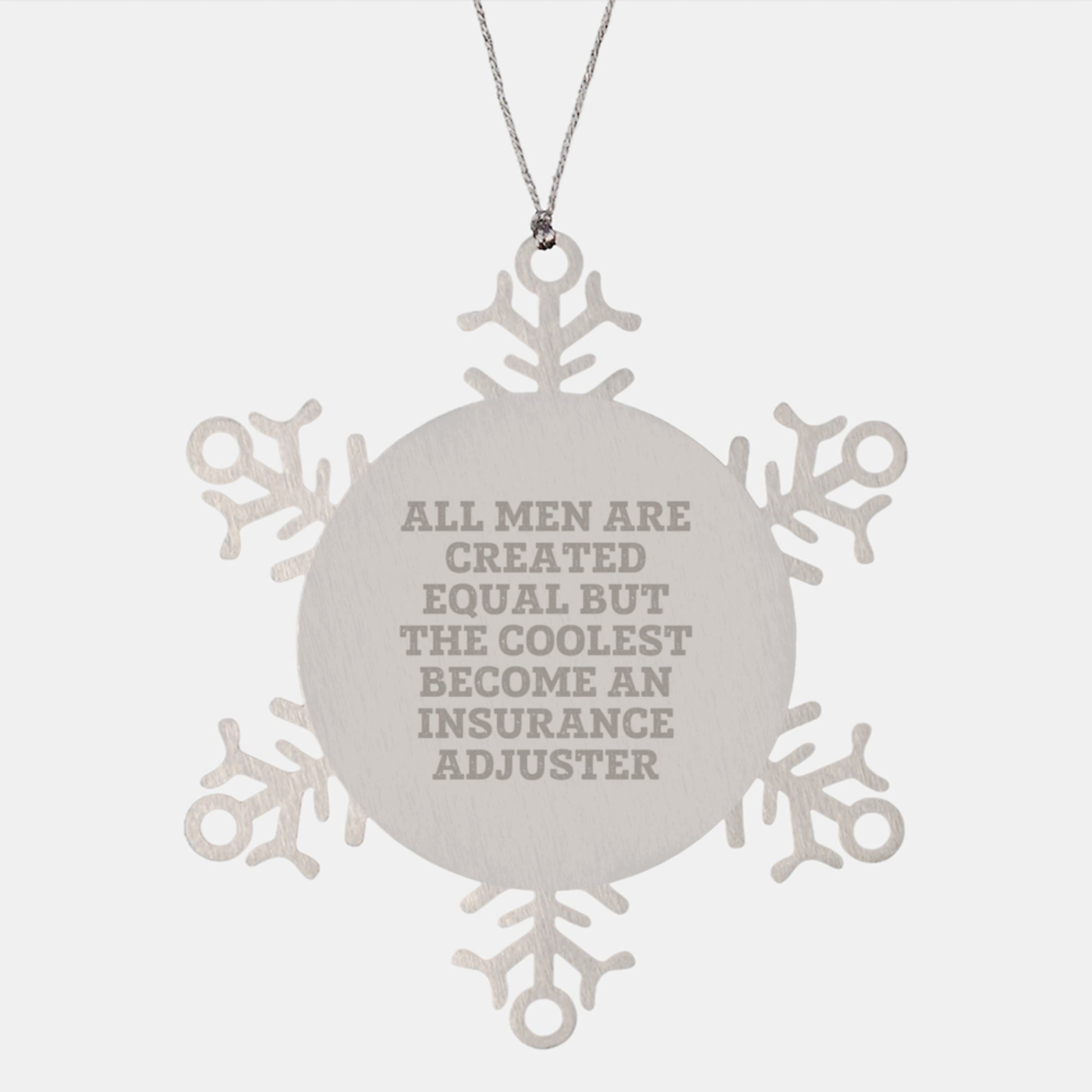 Funny Insurance Adjuster Gifts - Gifts from Friends to Insurance Adjuster Men, Snowflake Ornament, Christmas Unique Gifts for Him - Image 1