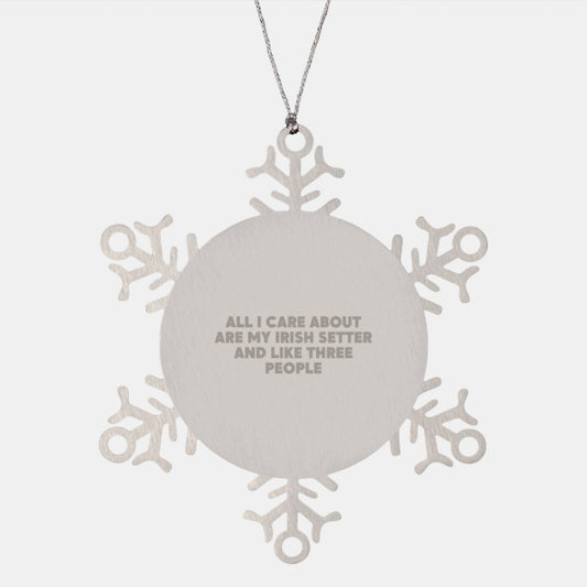 Irish Setter Dog Lover Christmas Unique Gifts from Friends, Snowflake Ornament for Men, Women, Family - Image 1