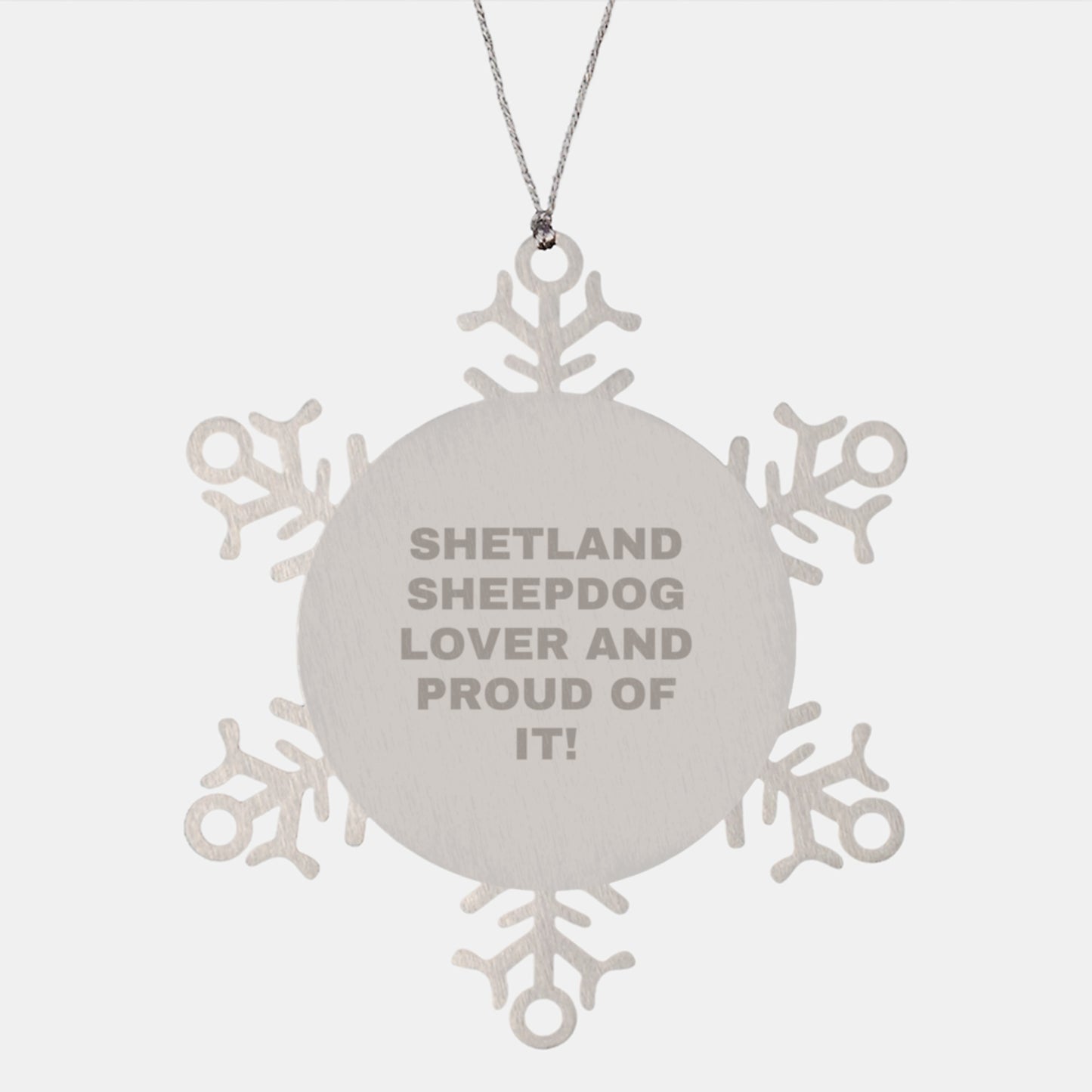 Funny Shetland Sheepdog Lover Gifts from Family for Men and Women - Christmas Unique Snowflake Ornaments - Image 1