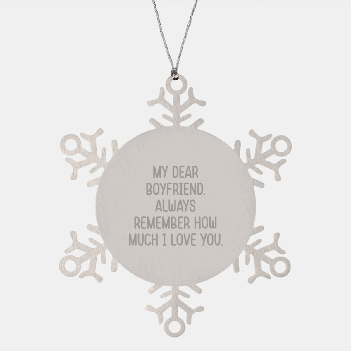 Boyfriend Novelty Snowflake Ornament Keepsake for Friends Christmas Gift - Image 1