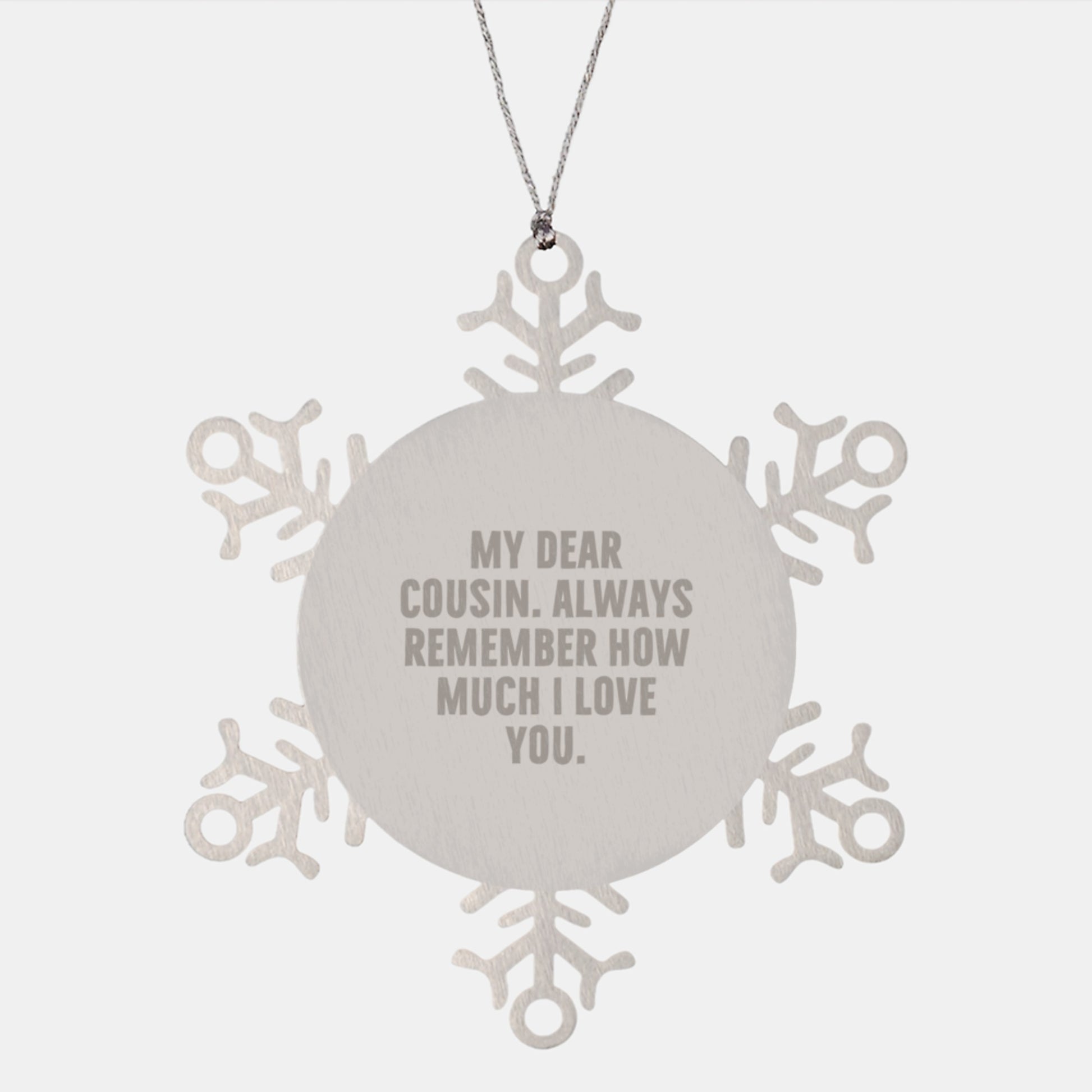 Favorite Cousin Snowflake Ornament for Kids Christmas Gift - Image 1