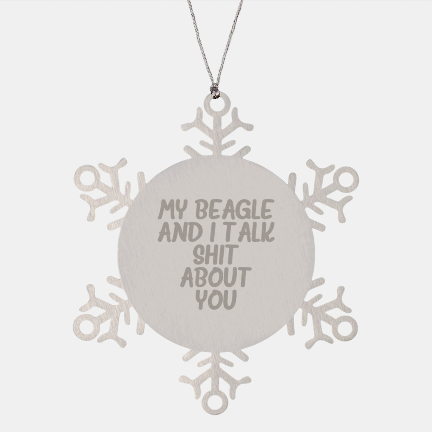 Beagle Dog Snowflake Ornament Keepsake for Him Christmas Gift - Image 1