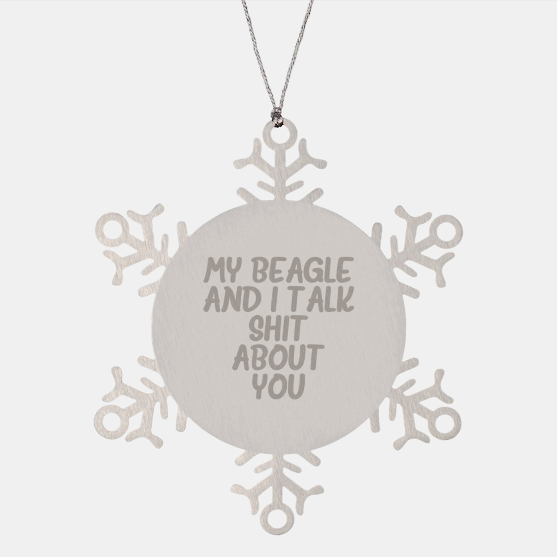 Beagle Dog Snowflake Ornament Keepsake for Him Christmas Gift - Image 1