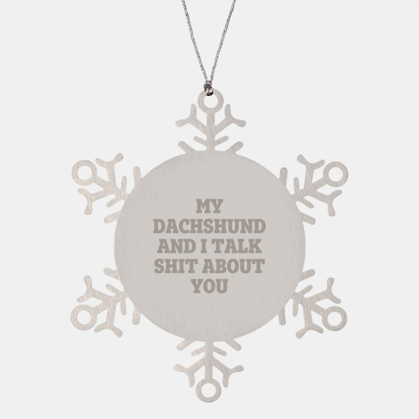 Funny Dachshund Dog Gifts for Men from Friends, Unique Snowflake Ornament for Dachshund Dog Lovers, Christmas Unique Gifts - Image 1