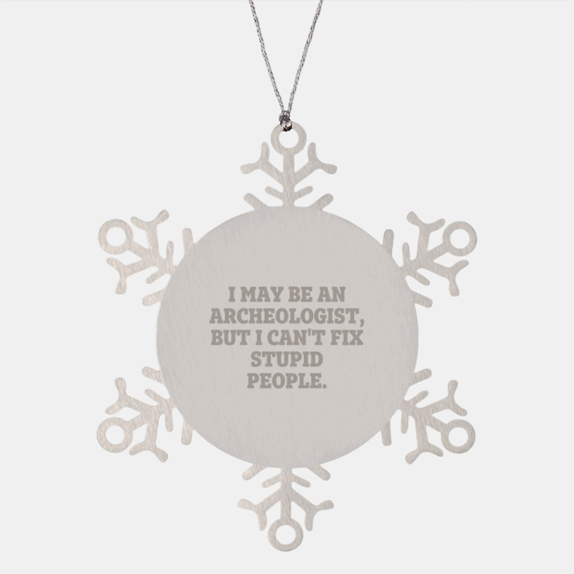 Archeologist Favorite Snowflake Christmas Ornament for Kids Gift - Image 1