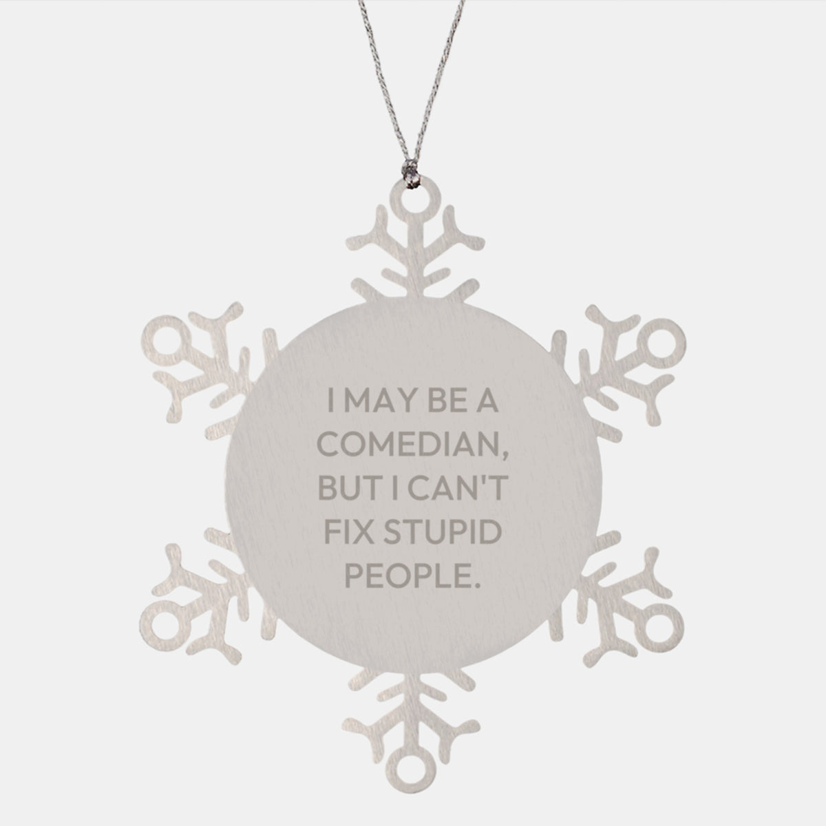 For Him Keepsake Comedian Snowflake Christmas Holiday Ornament Gift - Image 1