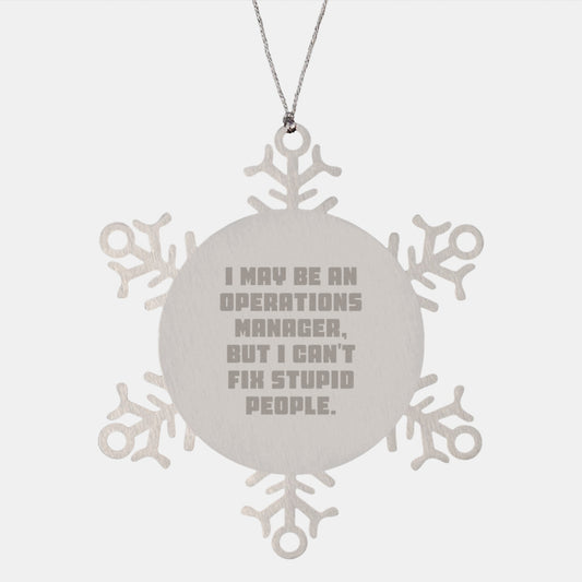 Family Treasure Operations Manager Snowflake Ornament Christmas Unique Gift - Image 1