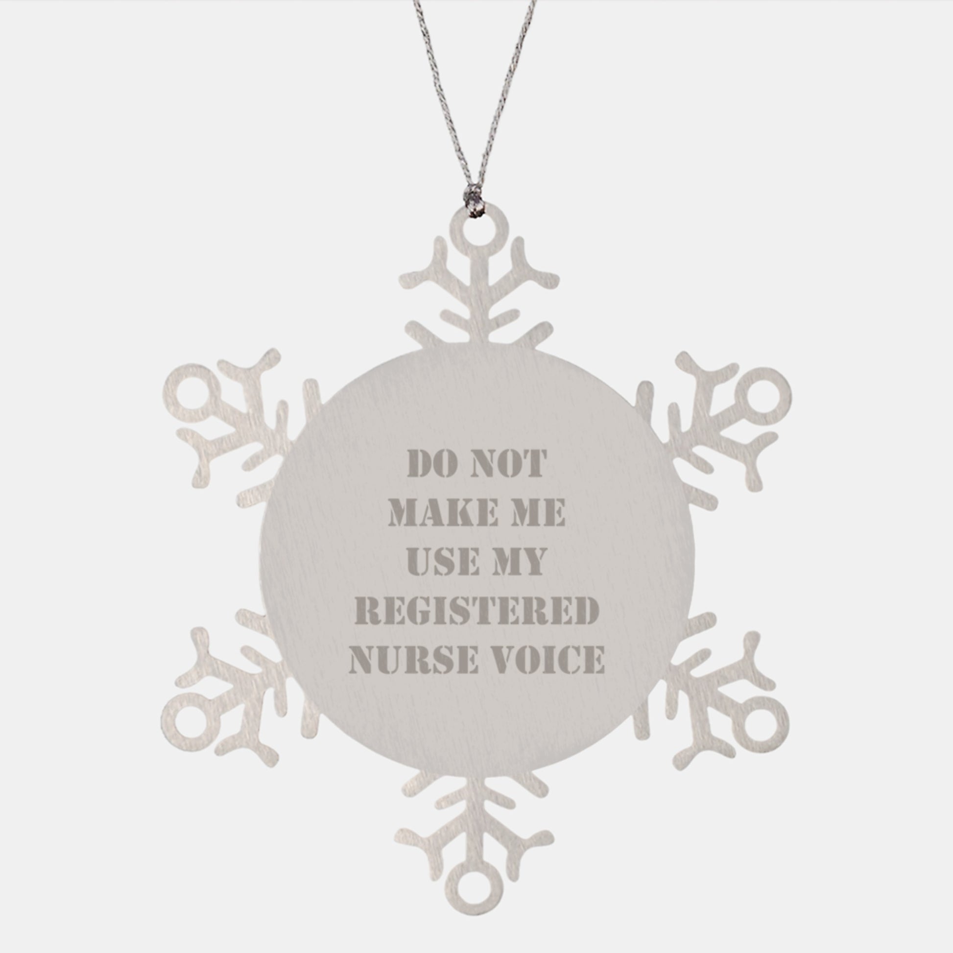 Registered Nurse Snowflake Christmas Ornament Gift for Family Treasure - Image 1