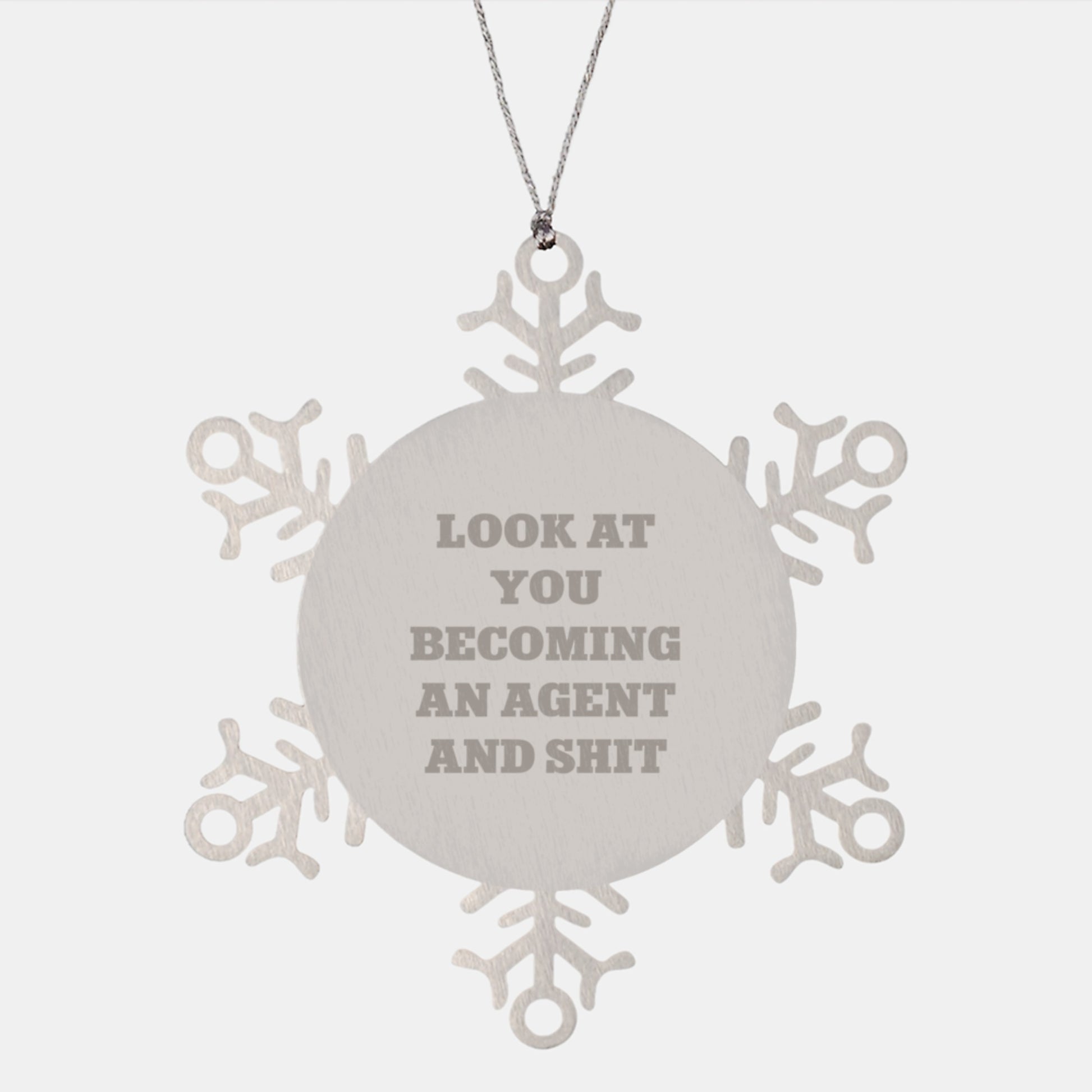 Funny Agent Snowflake Ornament Gifts from Friends for Agent, Unique Christmas Unique Gifts, Agent Snowflake Decoration for Office, Snowflake Agent Agent Gifts - Image 1