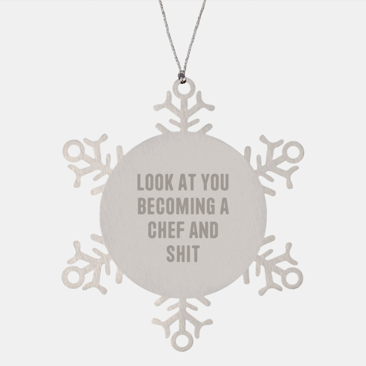 Christmas Gift for Her Chef Snowflake Ornament Present Shine Delight - Image 1