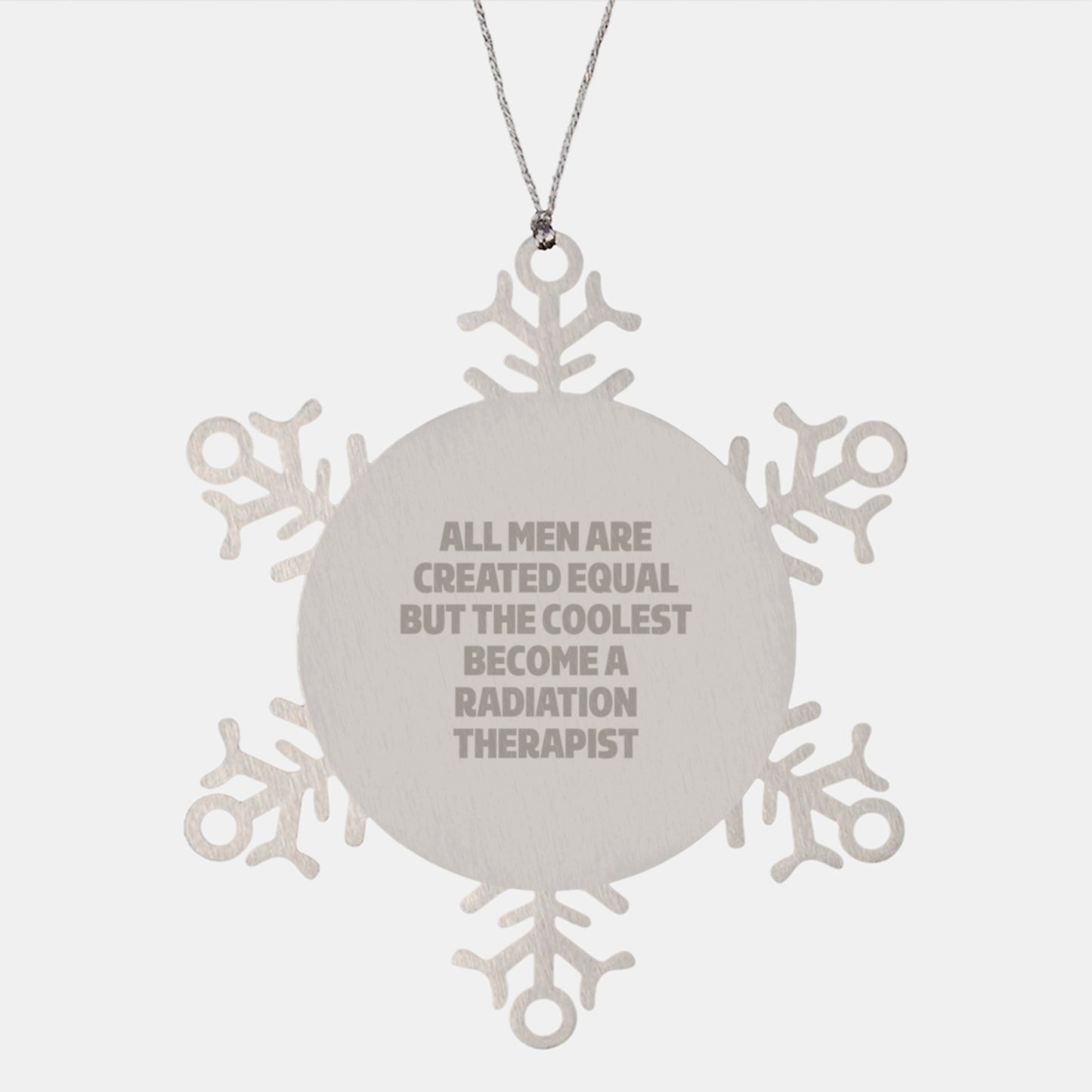 Funny Radiation Therapist Gift Snowflake Ornament from Men for Christmas Unique - Image 1