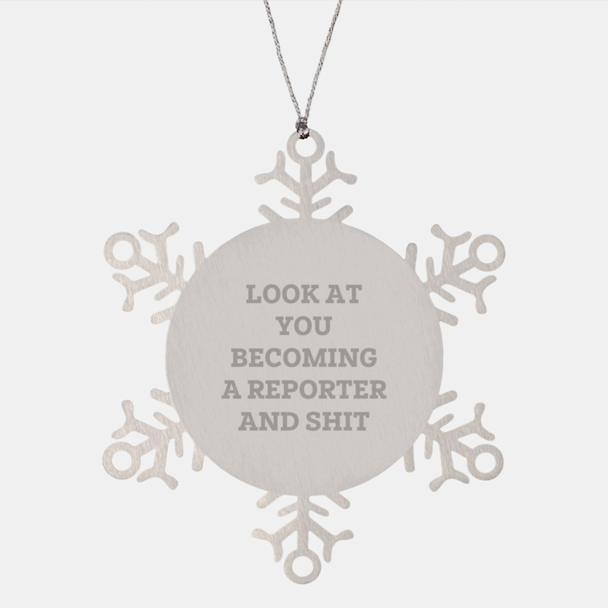 Reporter Keepsake Snowflake Ornament for Him Christmas Gift - Image 1