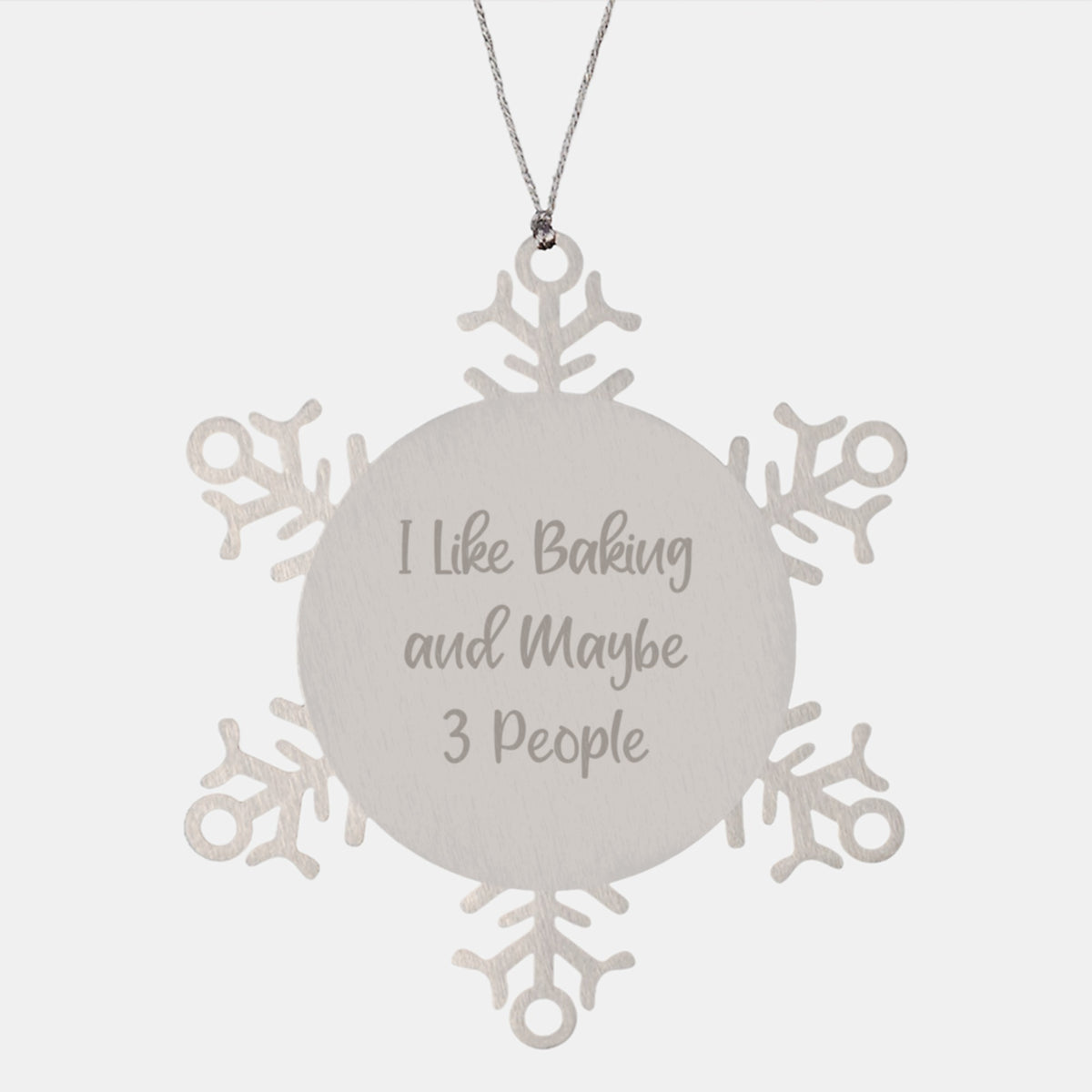 Snowflake Ornament I Like Baking Collectible Christmas Unique Gift - Image 1
