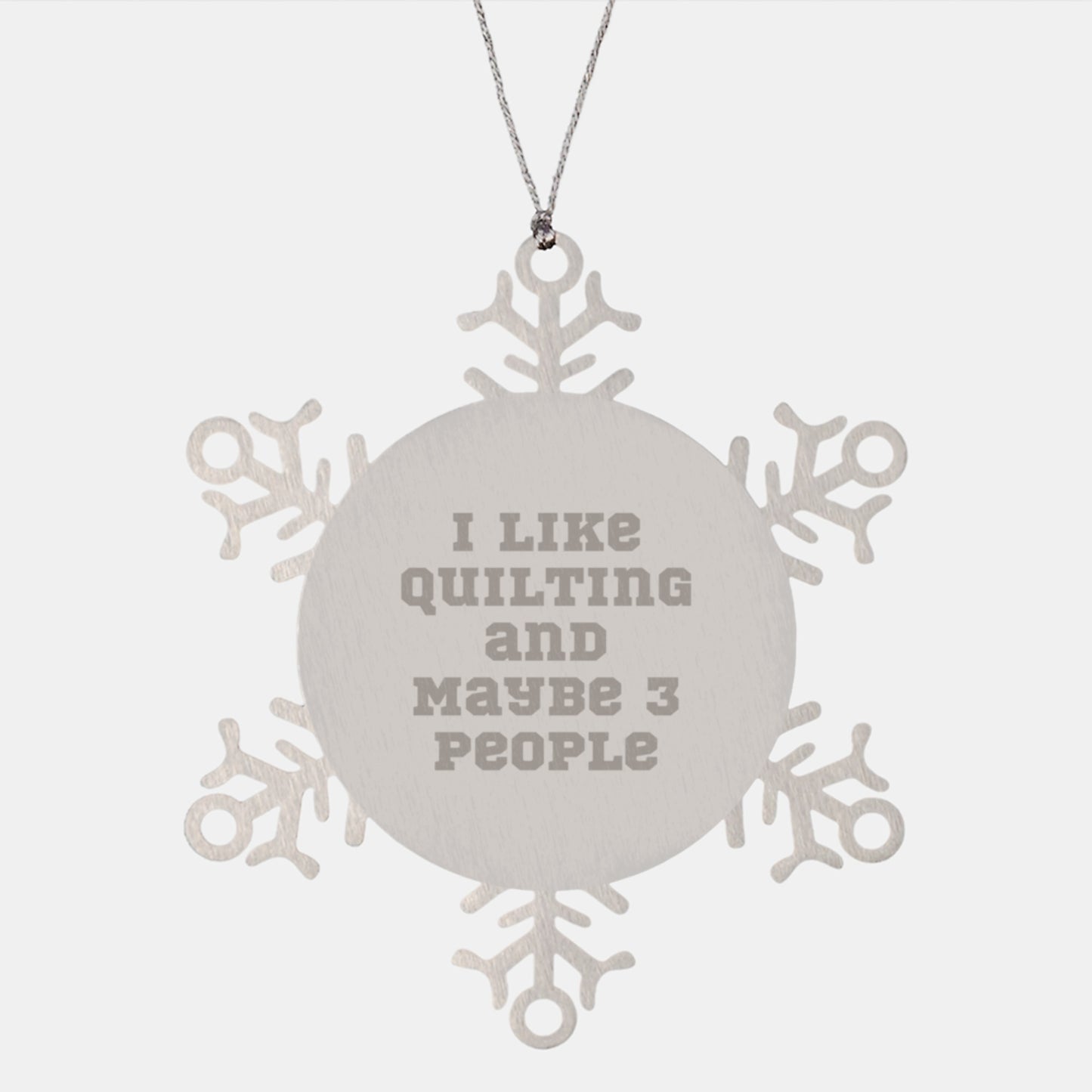 Quilting Enthusiasts Gifts from Friends Unique Christmas Decorations Snowflake Ornament Quilting Fun Quilting - Image 1