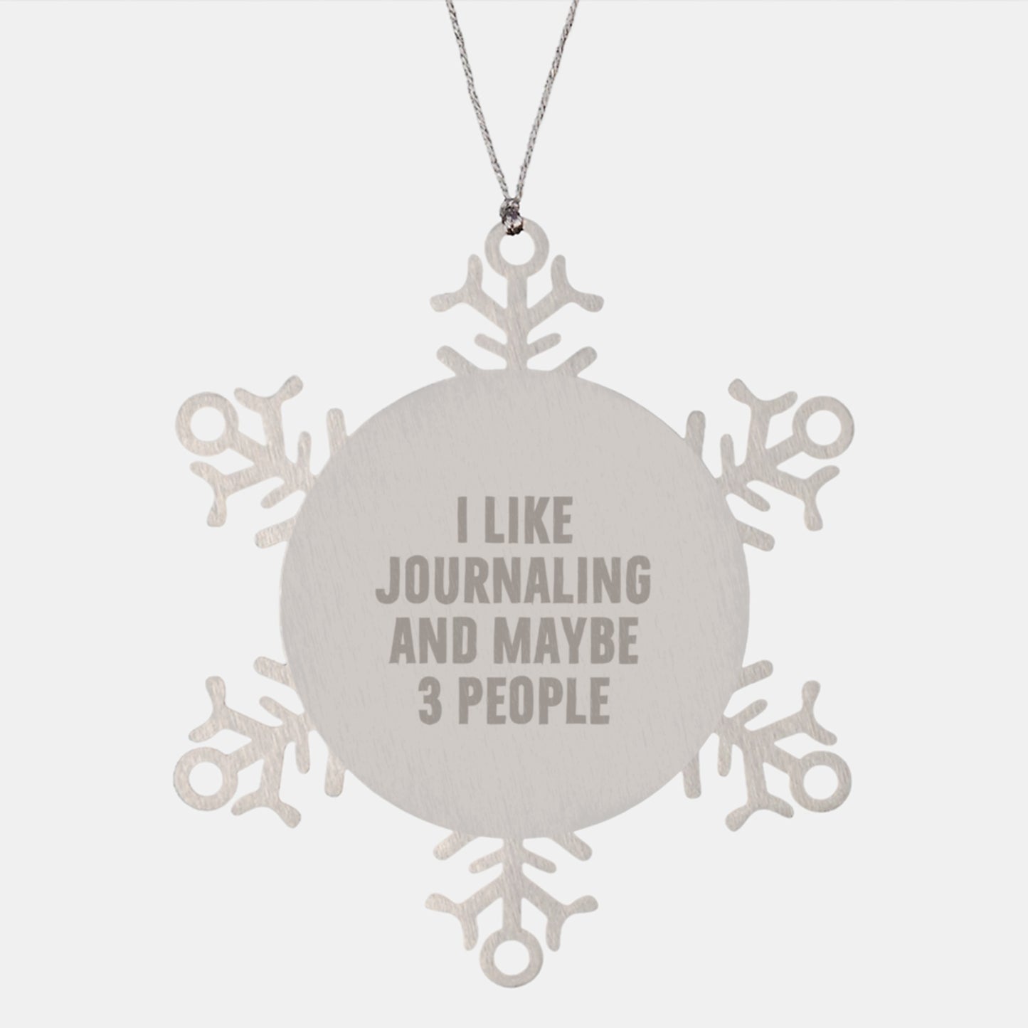 Journaling Enthusiast Gifts, Funny Snowflake Ornament, Christmas Unique Presents, Gifts from Friends and Family for Journaling Lovers - Image 1