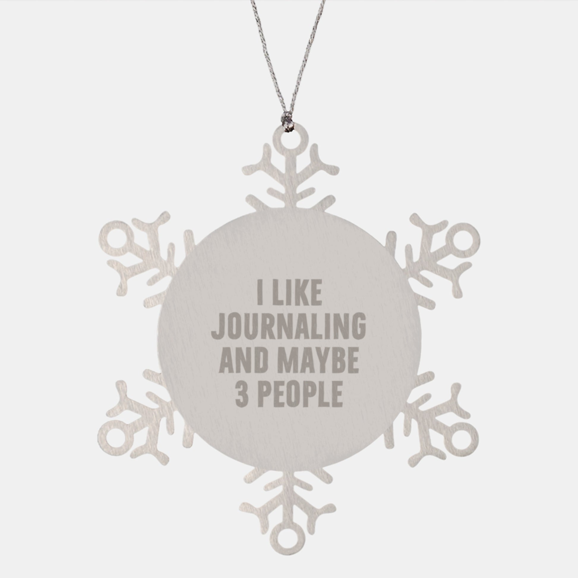 Journaling Enthusiast Gifts, Funny Snowflake Ornament, Christmas Unique Presents, Gifts from Friends and Family for Journaling Lovers - Image 1
