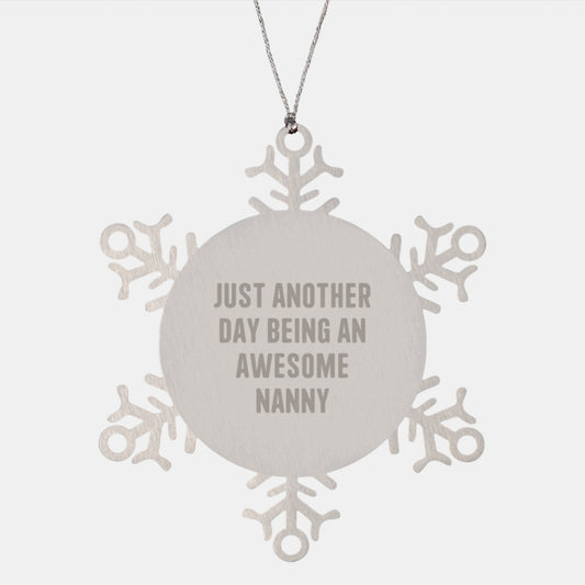 Favorite Nanny Snowflake Christmas Ornament for Kids Gift - Image 1