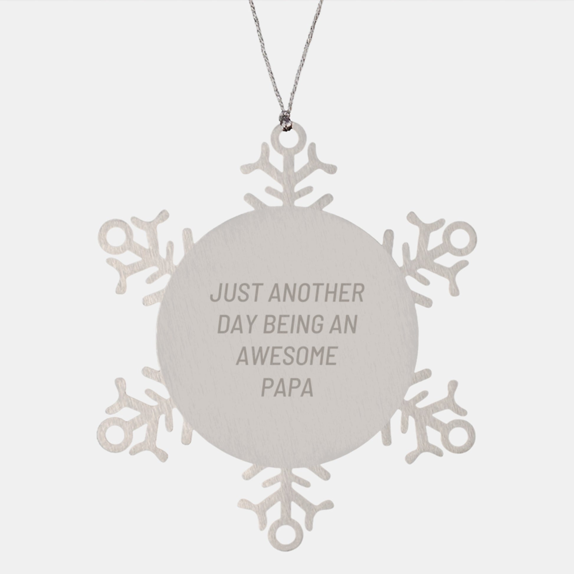Funny Papa Snowflake Ornament Gifts for Papa from Papa, Unique Christmas Memorable Presents for Papa, Papa Ornaments, Funny Papa Quotes, Papa Snowflake Decorations - Image 1