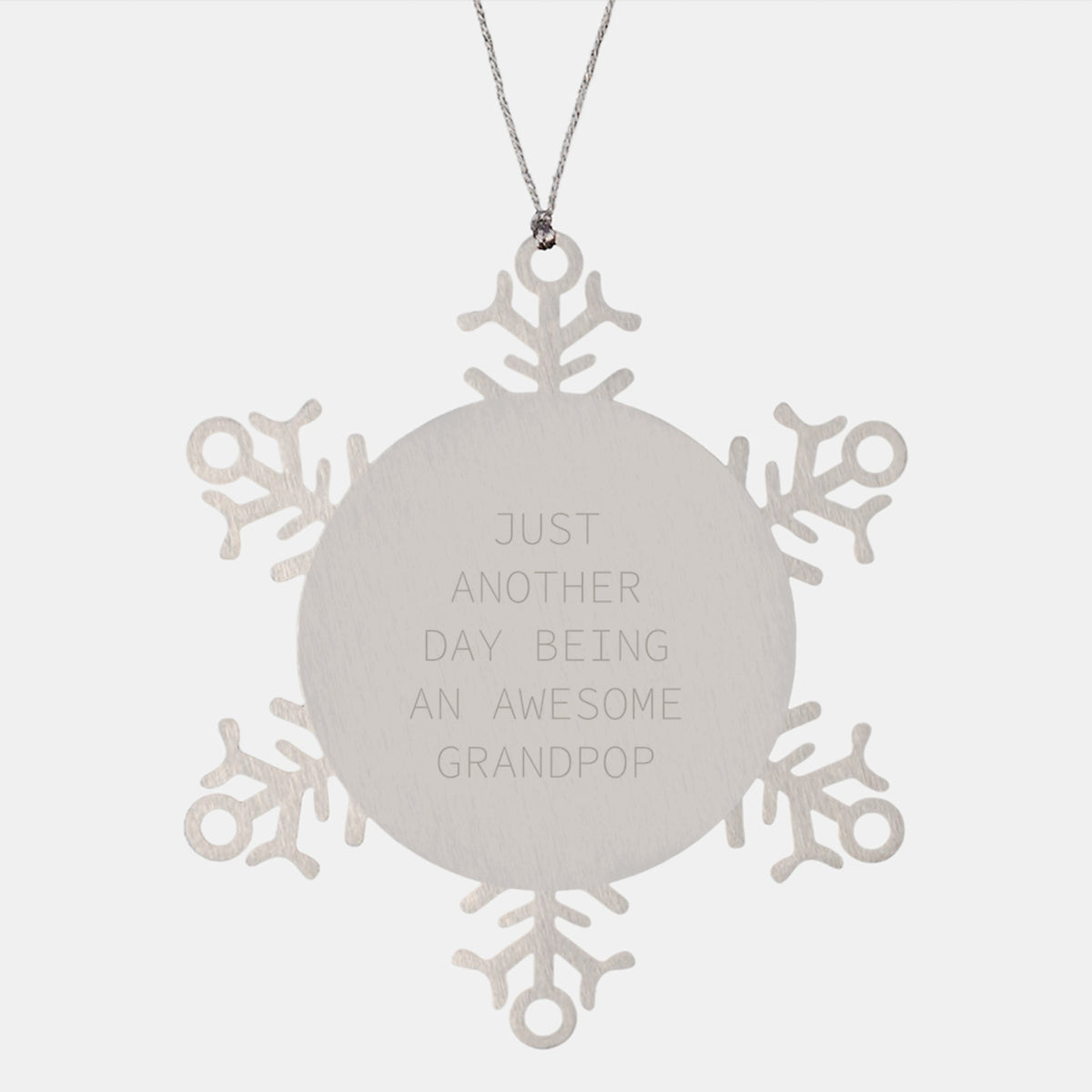 Snowflake Ornament Idea for Coworkers – Grandpop Holiday Christmas Gift - Image 1