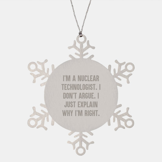 Nuclear Technologist Snowflake Christmas Ornament Family Treasure Gift - Image 1