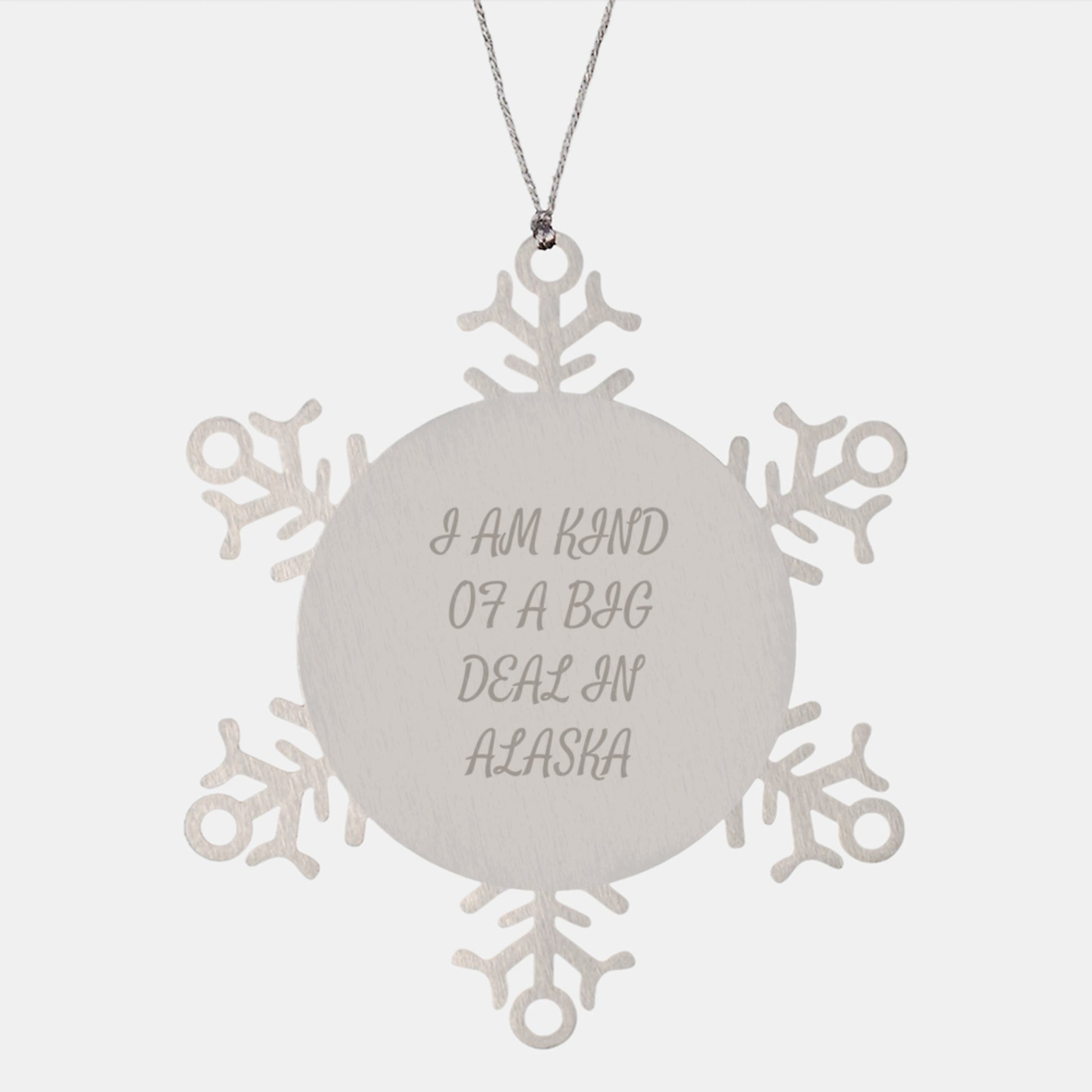 Alaska Snowflake Ornament Funny Unique Gifts from Men to Friends in Alaska Christmas Unique Gifts - Image 1