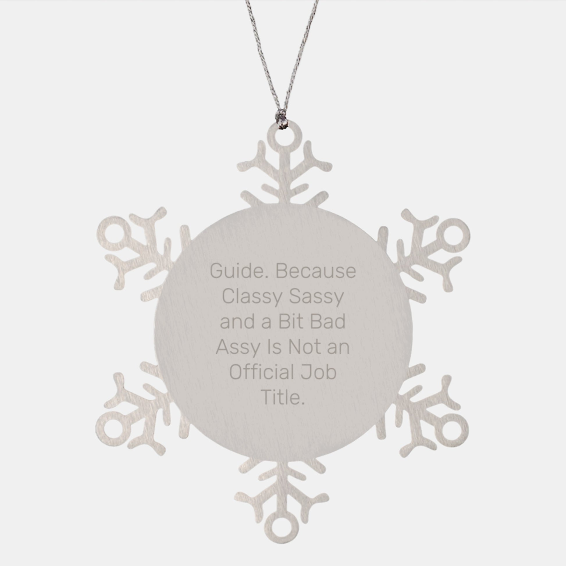 Snowflake Ornament Guide Gifts for Men Women Friends, Funny Holiday Unique Gift Ideas from Friends Family, Gifts for Guide Enthusiasts Christmas Memorable Present - Image 1