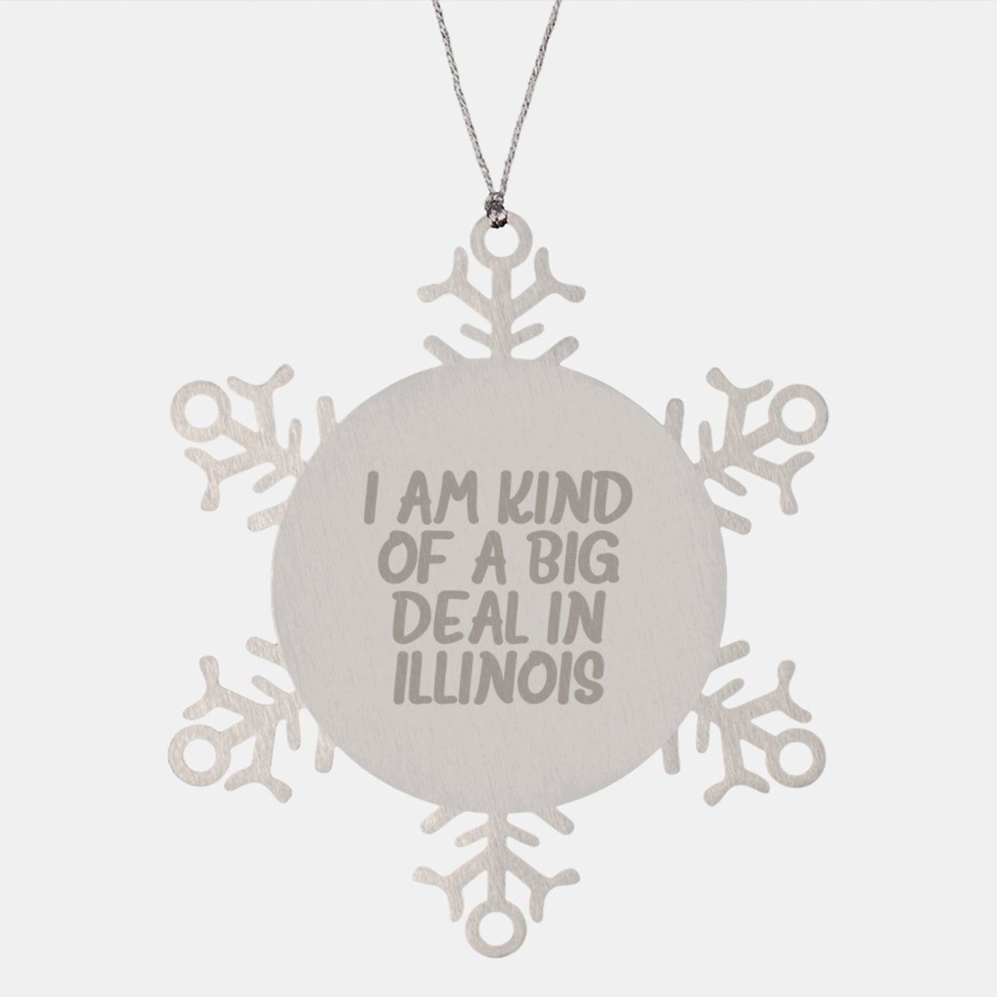 Funny Illinois Snowflake Ornament Gifts from Friends and Family for Illinois Men and Women Christmas Unique Gifts - Image 1