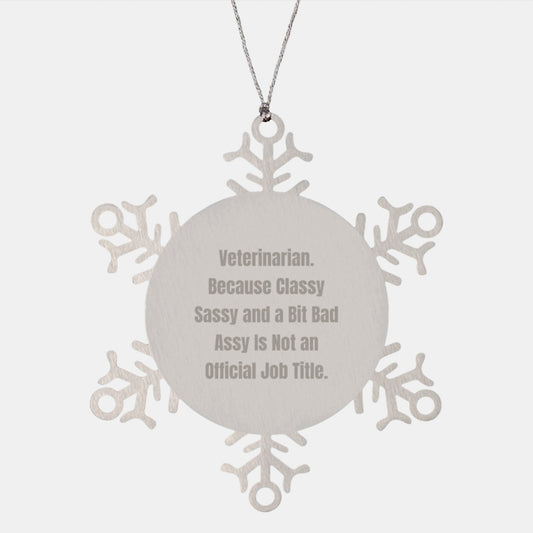 Veterinarian Favorite Kids Snowflake Ornament Christmas Gift - Image 1