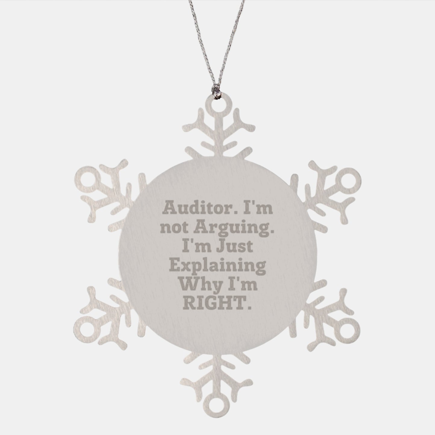 Christmas Gift Auditor Snowflake Ornament for Her Present Keepsake - Image 1